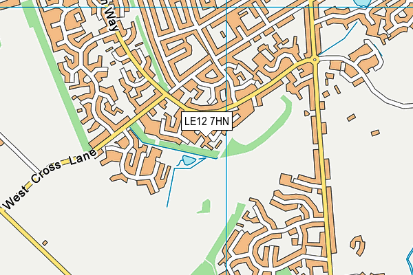 LE12 7HN map - OS VectorMap District (Ordnance Survey)