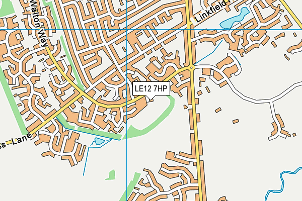 LE12 7HP map - OS VectorMap District (Ordnance Survey)