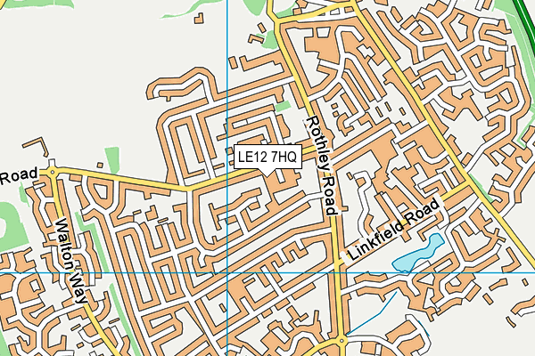 LE12 7HQ map - OS VectorMap District (Ordnance Survey)