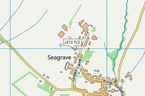 LE12 7LD map - OS VectorMap District (Ordnance Survey)