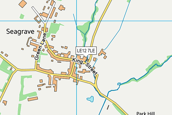 LE12 7LE map - OS VectorMap District (Ordnance Survey)