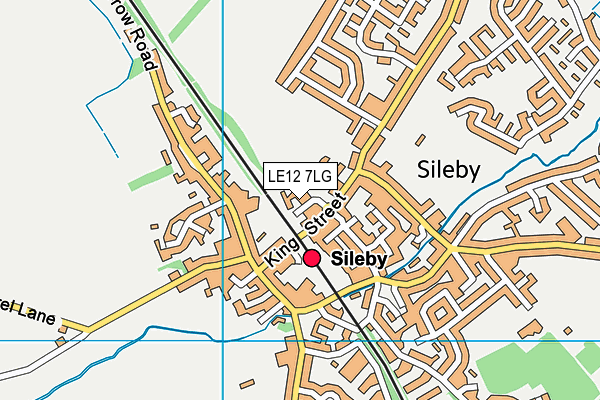 LE12 7LG map - OS VectorMap District (Ordnance Survey)