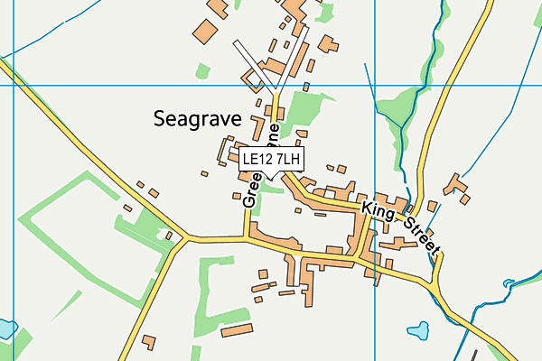 LE12 7LH map - OS VectorMap District (Ordnance Survey)