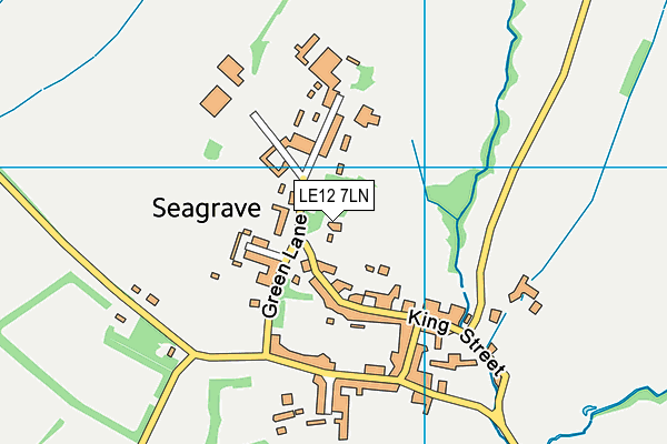 LE12 7LN map - OS VectorMap District (Ordnance Survey)