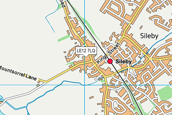 LE12 7LQ map - OS VectorMap District (Ordnance Survey)