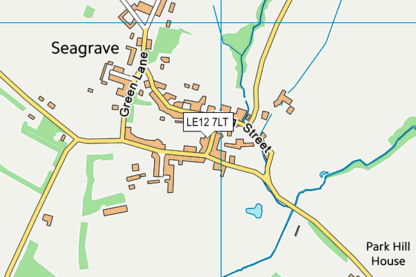 LE12 7LT map - OS VectorMap District (Ordnance Survey)