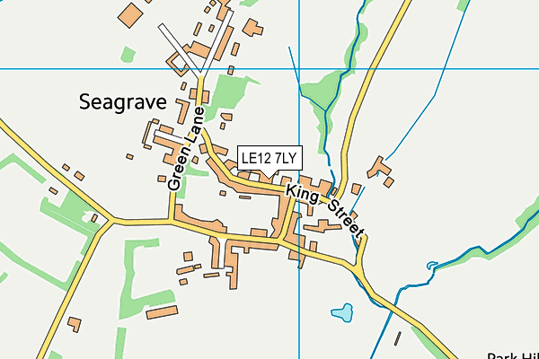 LE12 7LY map - OS VectorMap District (Ordnance Survey)