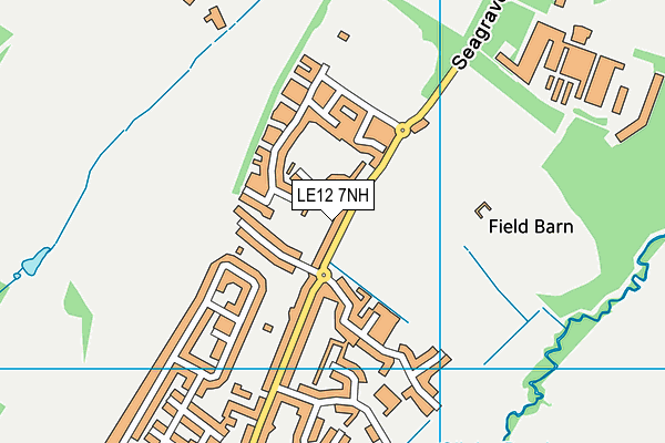 LE12 7NH map - OS VectorMap District (Ordnance Survey)