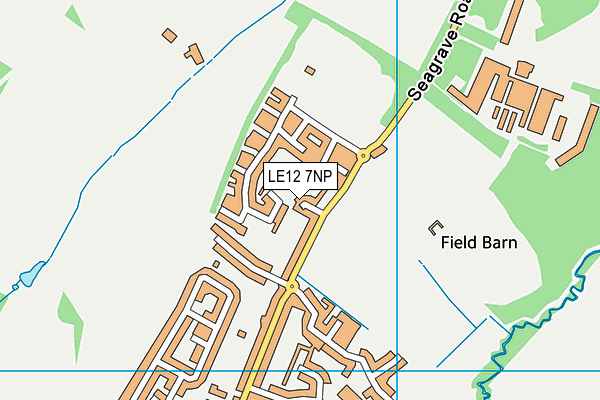 LE12 7NP map - OS VectorMap District (Ordnance Survey)