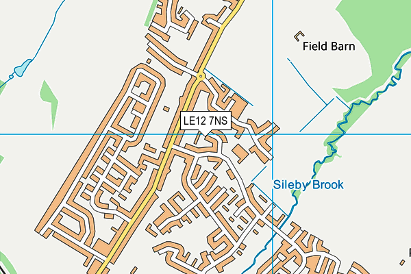 LE12 7NS map - OS VectorMap District (Ordnance Survey)