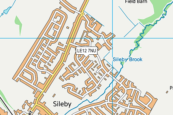 LE12 7NU map - OS VectorMap District (Ordnance Survey)