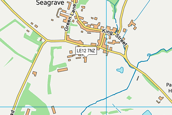 LE12 7NZ map - OS VectorMap District (Ordnance Survey)