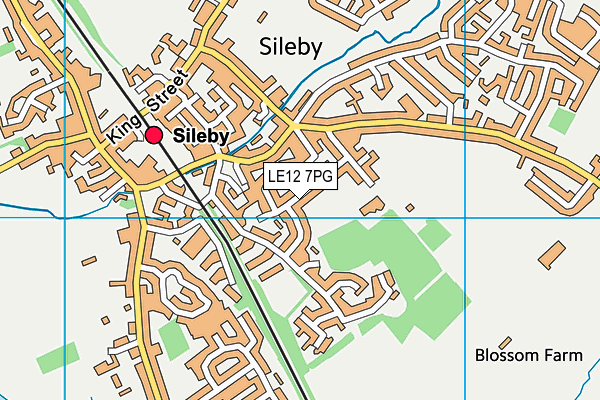 LE12 7PG map - OS VectorMap District (Ordnance Survey)