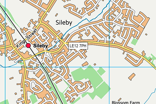 LE12 7PH map - OS VectorMap District (Ordnance Survey)