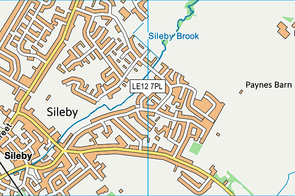 LE12 7PL map - OS VectorMap District (Ordnance Survey)