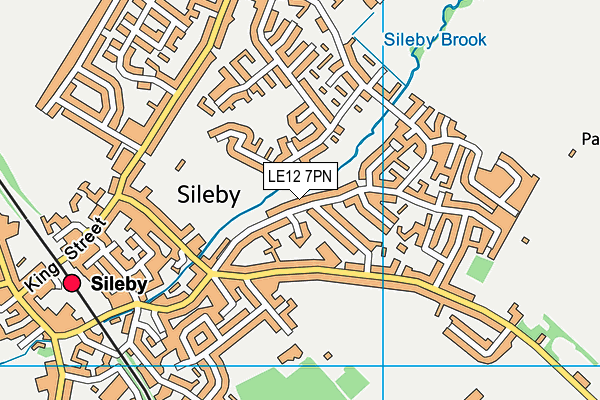 LE12 7PN map - OS VectorMap District (Ordnance Survey)