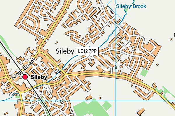 LE12 7PP map - OS VectorMap District (Ordnance Survey)