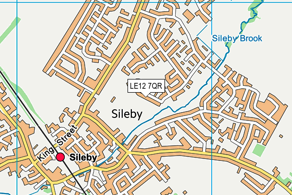 LE12 7QR map - OS VectorMap District (Ordnance Survey)