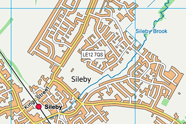 LE12 7QS map - OS VectorMap District (Ordnance Survey)