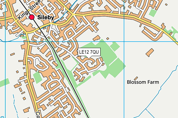 LE12 7QU map - OS VectorMap District (Ordnance Survey)