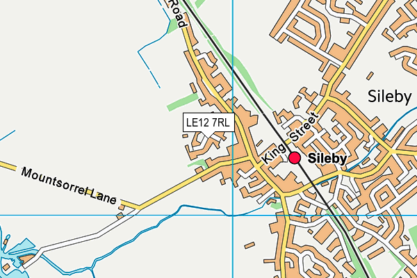 LE12 7RL map - OS VectorMap District (Ordnance Survey)