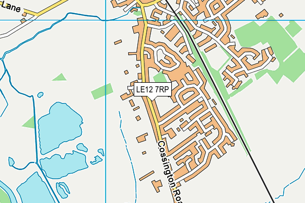 LE12 7RP map - OS VectorMap District (Ordnance Survey)