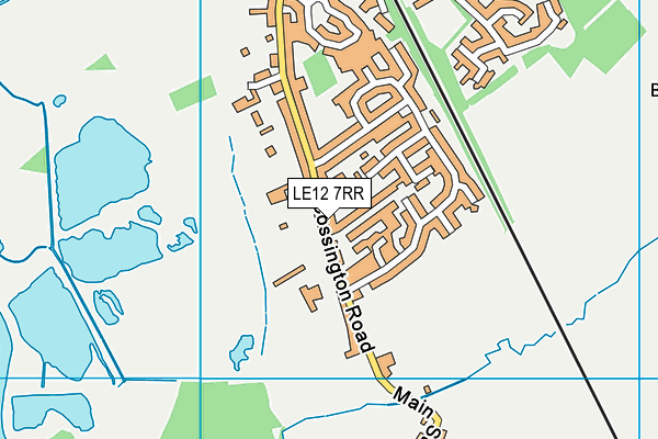 LE12 7RR map - OS VectorMap District (Ordnance Survey)