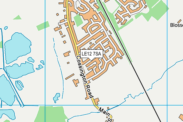 LE12 7SA map - OS VectorMap District (Ordnance Survey)