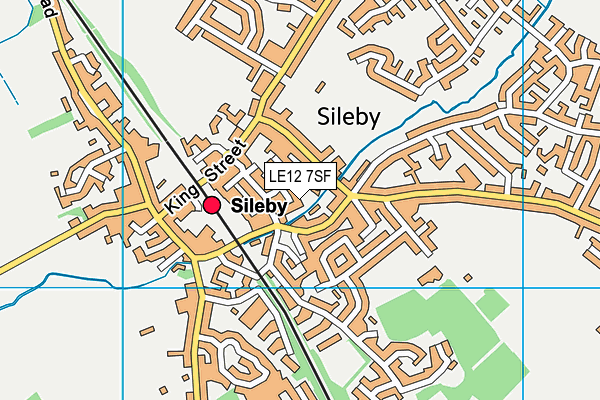 LE12 7SF map - OS VectorMap District (Ordnance Survey)