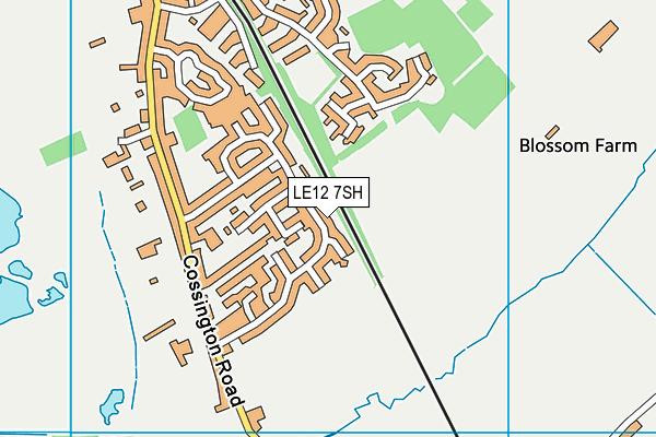 LE12 7SH map - OS VectorMap District (Ordnance Survey)