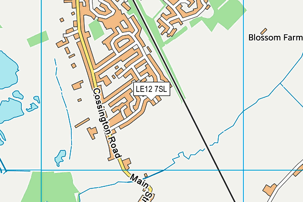 LE12 7SL map - OS VectorMap District (Ordnance Survey)