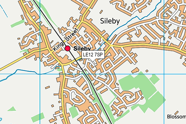 LE12 7SP map - OS VectorMap District (Ordnance Survey)