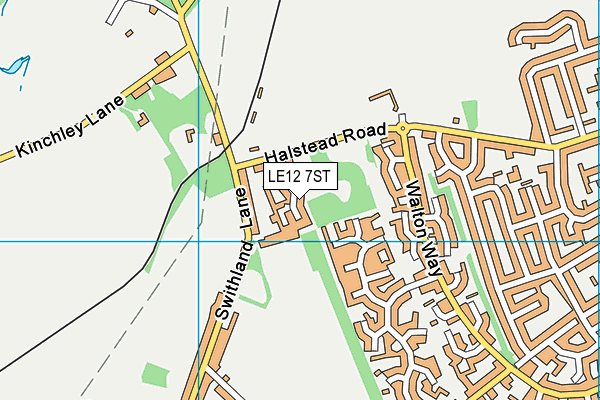 LE12 7ST map - OS VectorMap District (Ordnance Survey)