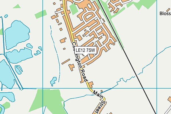 LE12 7SW map - OS VectorMap District (Ordnance Survey)