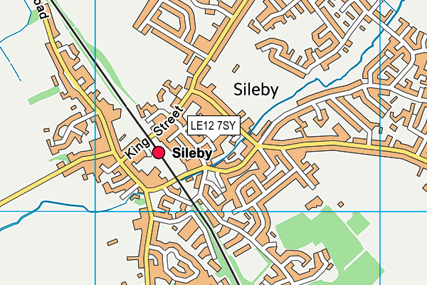 LE12 7SY map - OS VectorMap District (Ordnance Survey)