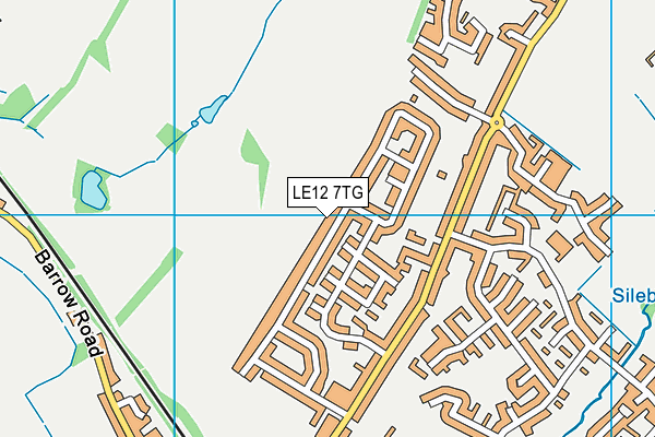 LE12 7TG map - OS VectorMap District (Ordnance Survey)