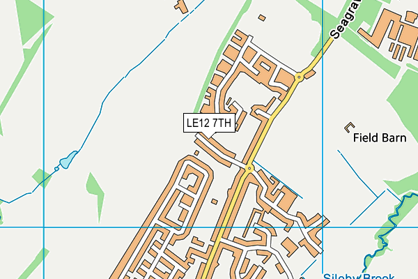 LE12 7TH map - OS VectorMap District (Ordnance Survey)