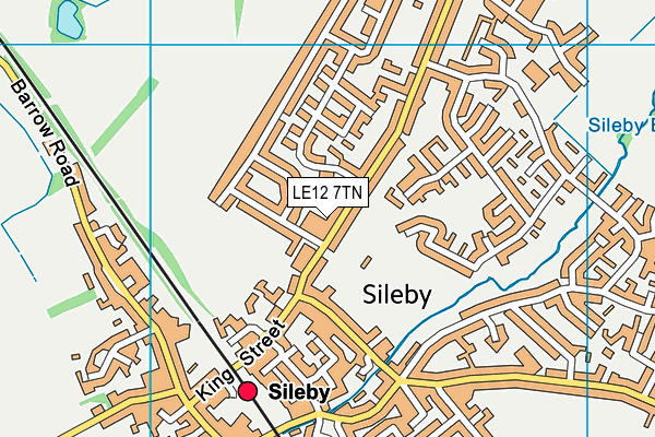 LE12 7TN map - OS VectorMap District (Ordnance Survey)