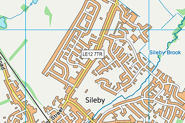 LE12 7TR map - OS VectorMap District (Ordnance Survey)