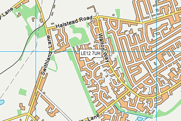 LE12 7UH map - OS VectorMap District (Ordnance Survey)