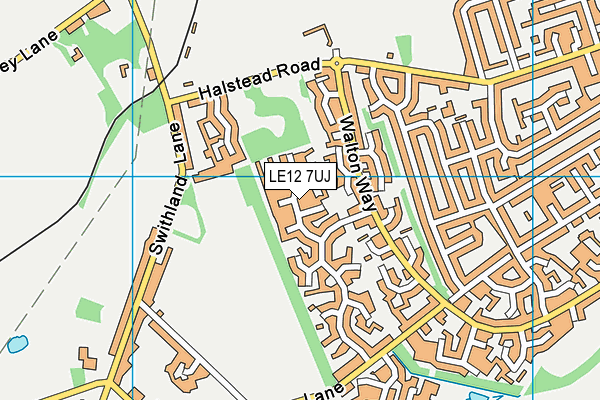 LE12 7UJ map - OS VectorMap District (Ordnance Survey)