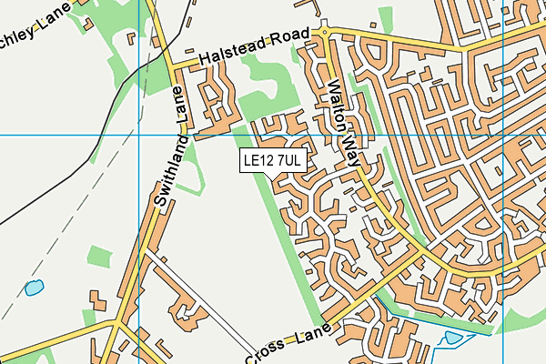 LE12 7UL map - OS VectorMap District (Ordnance Survey)