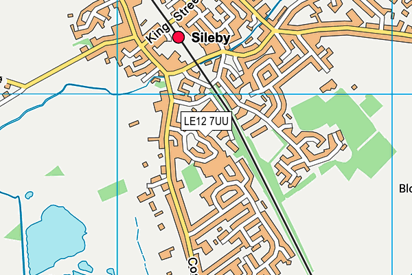 LE12 7UU map - OS VectorMap District (Ordnance Survey)