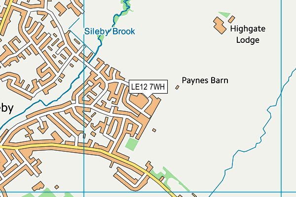 LE12 7WH map - OS VectorMap District (Ordnance Survey)