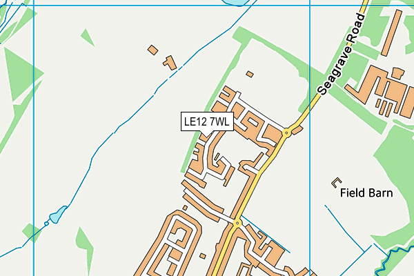 Sileby Sports Club map (LE12 7WL) - OS VectorMap District (Ordnance Survey)