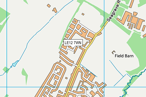 LE12 7WN map - OS VectorMap District (Ordnance Survey)