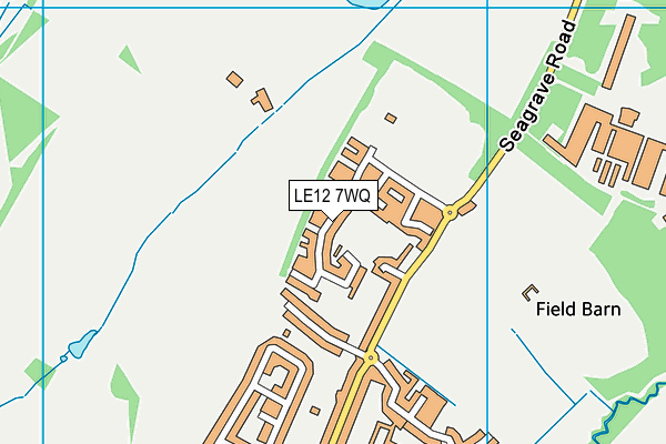 LE12 7WQ map - OS VectorMap District (Ordnance Survey)