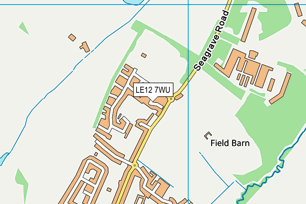 LE12 7WU map - OS VectorMap District (Ordnance Survey)