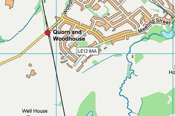 LE12 8AA map - OS VectorMap District (Ordnance Survey)