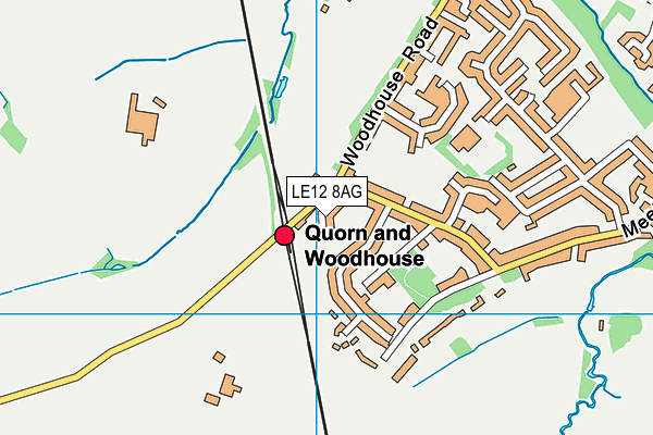 LE12 8AG map - OS VectorMap District (Ordnance Survey)